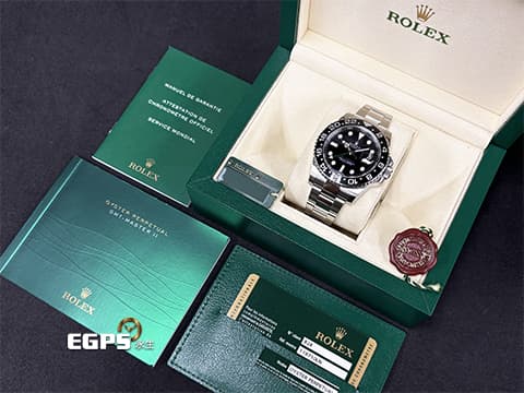 ROLEX 勞力士 GMT-Master II 116710LN 蠔式 格林威治型 兩地時區 陶瓷框 不鏽鋼材質 綠色GMT指針  2015年保單  自動上鏈 40mm