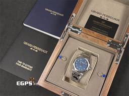 Girard Perregaux 芝柏 GP錶 Laureato 42 桂冠系列 81010 <font color=#4169e1>藍色巴黎飾釘紋面盤</font> 大三針 經典 八角形錶圈 81010-11-431-11A 不鏽鋼 <font color=#FF0000>2023年台灣公司貨</font> 自動上鍊 42mm