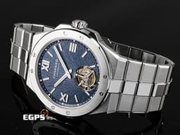 CHOPARD 蕭邦 ALPINE EAGLE 雪山傲翼 系列 298616-3001 不鏽鋼材質 <font color=#49bcd7>藍色拉絲紋面盤 </font> <font color=#FF0000> LUC 22K金自動盤 日內瓦認證 陀飛輪 2023年保單 新錶參考訂價：4,172,000元</font> 自動上鍊 41mm