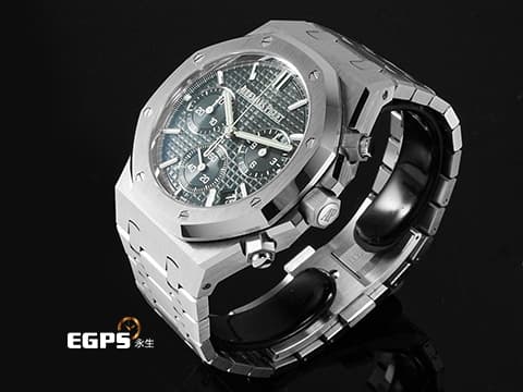 Audemars Piguet 愛彼 AP錶 Royal Oak 皇家橡樹系列 不鏽鋼材質&nbsp;26240ST.OO.1320ST.08 軍綠色「Grande Tapisserie」大型格紋錶面 2024年保卡&nbsp;自動上鍊 41mm