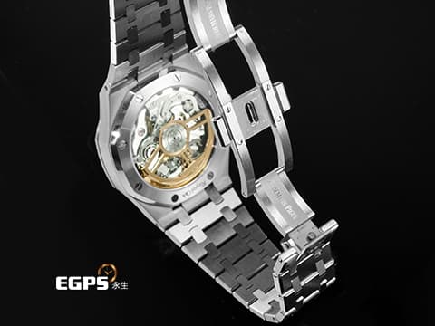 Audemars Piguet 愛彼 AP錶 Royal Oak 皇家橡樹系列 不鏽鋼材質&nbsp;26240ST.OO.1320ST.08 軍綠色「Grande Tapisserie」大型格紋錶面 2024年保卡&nbsp;自動上鍊 41mm