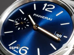 PANERAI 沛納海 Luminor Due 3 Days PAM1124 <font color="#0080FF">經典夜光三明治藍色面盤</font> 三日鍊 小秒針 PAM01124 不鏽鋼 <font color="#FF0000">2026年保卡</font> 自動上鍊 42mm