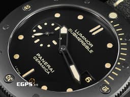 PANERAI 沛納海 Luminor Submersible 1950 3 Days PAM00508 PAM508 黑色陶瓷材質 菸草色時標及指針 <font color=#ff0000> 2015年保單 限量編號證書 限量1000支 經典47mm大錶徑 </font> 自動上鍊 47mm