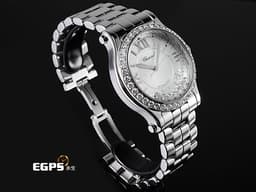 CHOPARD 蕭邦 Happy Sport 快樂鑽 278559-3004 不鏽鋼材質 <font color="#ffff00">原廠7顆圓形跑鑽 原廠鑲嵌鑽石錶圈</font> <font color="#FF0000">2025年保單</font> 自動上鍊 36mm