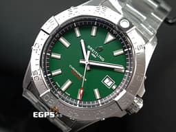 BREITLING 百年靈 Avenger 復仇者系列 A17328101L1A1 不鏽鋼材質 <font color=#00ff00>綠色面盤</font>  <font color=#FF0000>2024年保卡 </font> 自動上鍊 42mm