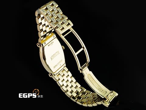 Audemars Piguet AP 愛彼 14946BA 18K黃金材質 原廠鑲嵌漫天星鑽石面盤、錶耳、鍊帶 原廠鑲嵌鑽石時標 附原廠出廠證明書 手動上鍊 30x21.5mm