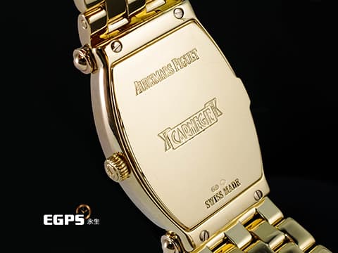 Audemars Piguet AP 愛彼 14946BA 18K黃金材質 原廠鑲嵌漫天星鑽石面盤、錶耳、鍊帶 原廠鑲嵌鑽石時標 附原廠出廠證明書 手動上鍊 30x21.5mm