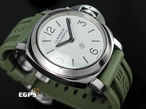 PANERAI 沛納海 Luminor Base Logo 3 Day 三日鍊 PAM01087 PAM1087 不鏽鋼材質 象牙白色面盤 2024年保單 手動上鍊 44mm