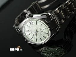 GRAND SEIKO 特級精工 GS 精工 Heritage Collection系列 SBGH343 Hi-Beat 36000 高振頻 <font color=#d7ec9d>錶盤設計源自 二十四節氣「清明」，此時萌發的櫻花新葉，淺粉色的櫻花花瓣間，新葉在陽光下閃爍著清新的淺綠色光芒</font> 白鈦材質 <font color=#FF0000>2024年保單</font> 自動上鍊 38mm