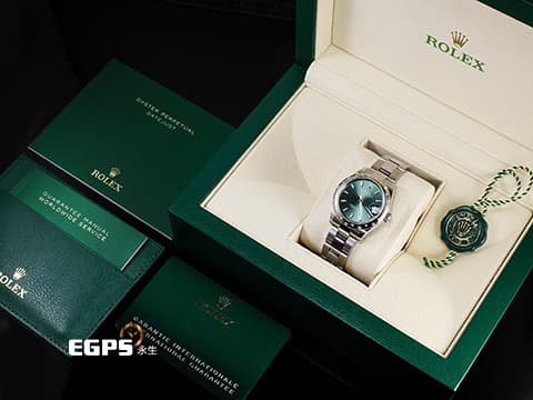 ROLEX 勞力士 Datejust 278344 RBR  薄荷綠色面盤   2024年 新式保卡 原廠雪花鑲鑽錶圈  自動上鍊 31mm