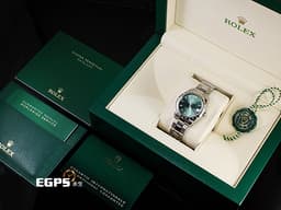 ROLEX 勞力士 Datejust 278344 RBR <font color=#28FF28> 薄荷綠色面盤 </font>  <font color=#FF0000>2024年 新式保卡 原廠雪花鑲鑽錶圈 </font> 自動上鍊 31mm