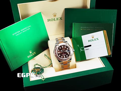 ROLEX 勞力士 Yacht-Master 40 蠔式 遊艇名仕型 126621&nbsp;巧克力色面盤&nbsp;永恆玫瑰金 半金款&nbsp;2019年保卡 自動上鍊 40mm