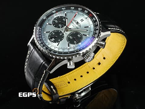 BREITLING 百年靈 Navitimer B01 Chronograph 41 航空計時 AB0139 AB0139241C2P1 不鏽鋼材質 計時碼表 最新款 冰藍色熊貓面盤 2025年保單 經典環形飛行滑尺 百年靈自製01機芯 自動上鍊 41mm