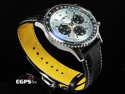 BREITLING 百年靈 Navitimer B01 Chronograph 41 航空計時 AB0139 AB0139241C2P1 不鏽鋼材質 計時碼表 <font color="#9fdbe9">最新款 冰藍色熊貓面盤</font> <font color="#FF0000">2025年保單 經典環形飛行滑尺 百年靈自製01機芯</font> 自動上鍊 41mm