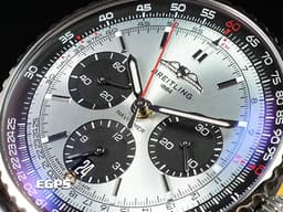 BREITLING 百年靈 Navitimer B01 Chronograph 41 航空計時 AB0139 AB0139241C2P1 不鏽鋼材質 計時碼表 <font color="#9fdbe9">最新款 冰藍色熊貓面盤</font> <font color="#FF0000">2025年保單 經典環形飛行滑尺 百年靈自製01機芯</font> 自動上鍊 41mm
