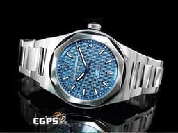Girard Perregaux 芝柏 GP錶 Laureato 42 桂冠系列 81010 <font color="#4169e1">藍色巴黎飾釘紋面盤</font> 大三針 經典 八角形錶圈 81010-11-431-11A 不鏽鋼 <font color="#FF0000">2026年保卡</font>&nbsp;自動上鍊 42mm