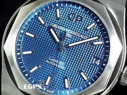 Girard Perregaux 芝柏 GP錶 Laureato 42 桂冠系列 81010 <font color="#4169e1">藍色巴黎飾釘紋面盤</font> 大三針 經典 八角形錶圈 81010-11-431-11A 不鏽鋼 <font color="#FF0000">2026年保卡</font>&nbsp;自動上鍊 42mm