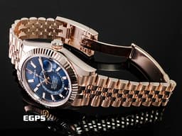 ROLEX 勞力士 Sky-Dweller 336935 天行者 玫瑰K金材質外圈 年曆錶 <font color=#ff0000> <font color=#46afc8>最新款 藍綠色面天行者336935 Cal.9002機芯</font> 紀念型（Jubilee）錶帶 2024年單 保有部分原廠膠膜</font> 自動上鍊 42mm