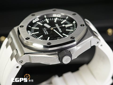 Audemars Piguet 愛彼 AP錶 Royal Oak Offshore Diver 皇家橡樹 離岸型 15710ST.OO.A002CA.01 黑呆 大三針 15710 ST 透背款 2016年保單  潛水錶 自動上鍊 42mm