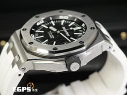 Audemars Piguet 愛彼 AP錶 Royal Oak Offshore Diver 皇家橡樹 離岸型 15710ST.OO.A002CA.01 黑呆 大三針 15710 ST <font color=#FF0000>透背款<font color=#ffff00> 2016年保單 </font></font> 潛水錶 自動上鍊 42mm