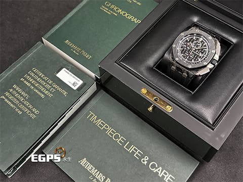 Audemars Piguet 愛彼 AP錶 Royal Oak Offshore 皇家橡樹 離岸型 26400AU.OO.A002CA.01 計時碼表 26400 AU ROO 絕版稀有鍛造炭材質&nbsp;已回原廠換機芯完整保養 保固至2028年&nbsp;自動上鍊 44mm