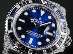 ROLEX 勞力士 SUBMARINER 116659SABR 116659 18K白金材質 <font color=#47bdda>原廠藍寶石鑽石錶圈 原廠鑲鑽錶耳</font>  <font color=#FF0000> 2021年單新式綠卡，頂級藍水鬼，稀有夢幻收藏款！ </font><font color=#FFFF33> 此錶歡迎各路錶友以 PP、AP、勞力士 來店交換，本店將以最高價評估～</font> 自動上鍊 40mm