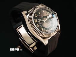 ROLEX 勞力士 Sky-Dweller 天行者 326135 年曆錶 沙羅系統 玫瑰金 <font color=#A23400> 巧克力面盤 </font> <font color=#FF0000> 絕版稀少的阿拉伯數字時標 2016年保卡 </font> 自動上鍊 42mm