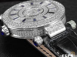 FRANCK MULLER  FM  法蘭穆勒 Double Mystery 神秘 DM42D2RCD 18K白金材質&nbsp;<font color="#05f0f0">原鑲滿天星鑽石面盤、雙排鑽圈、鑽耳、鑽扣</font><font color="#FF0000">&nbsp;新錶訂價：2,630,000元&nbsp;</font>自動上鍊 42mm