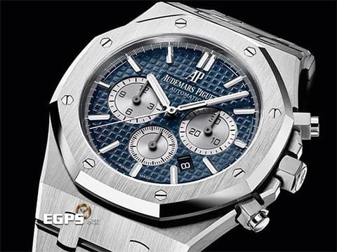 Audemars Piguet 愛彼 AP錶 Royal Oak Chronograph 皇家橡樹 26331ST 計時碼錶 藍色經典格紋面盤 不銹鋼 2020年新式保卡 26331 ST 歡迎各錶友以 PP、AP、RM、勞力士 來店交換，本店將以最高價評估～ 自動上鍊 41mm