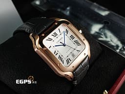 CARTIER 卡地亞 Santos de Cartier 山度士 大型款 WGSA0019 <font color="#3267d2">經典藍鋼指針 鑲嵌藍色尖晶石錶冠</font><font color="#ff00ff">&nbsp;</font>玫瑰金材質 大三針<font color="#ff00ff">&nbsp;</font><font color="#FF0000">2026年保卡「QuickSwitch」錶帶快拆系統</font>&nbsp;自動上鍊 40mm
