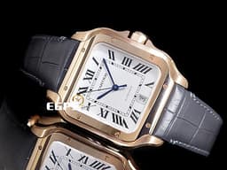 CARTIER 卡地亞 Santos de Cartier 山度士 大型款 WGSA0019 <font color="#3267d2">經典藍鋼指針 鑲嵌藍色尖晶石錶冠</font><font color="#ff00ff">&nbsp;</font>玫瑰金材質 大三針<font color="#ff00ff">&nbsp;</font><font color="#FF0000">2026年保卡「QuickSwitch」錶帶快拆系統</font>&nbsp;自動上鍊 40mm