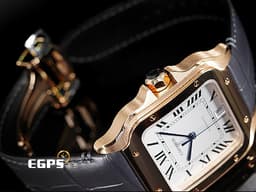 CARTIER 卡地亞 Santos de Cartier 山度士 大型款 WGSA0019 <font color="#3267d2">經典藍鋼指針 鑲嵌藍色尖晶石錶冠</font><font color="#ff00ff">&nbsp;</font>玫瑰金材質 大三針<font color="#ff00ff">&nbsp;</font><font color="#FF0000">2026年保卡「QuickSwitch」錶帶快拆系統</font>&nbsp;自動上鍊 40mm