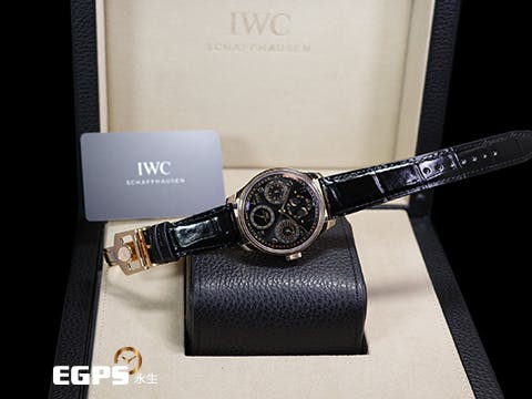 IWC 萬國 Portugieser Perpetual Calendar 葡萄牙 IW503702 曜石黑面盤 最新18K Armor Gold材質錶殼 萬年曆 月相盈虧 七日鍊 2024年6月保卡 自動上鍊 44.2mm