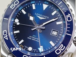 LONGINES 浪琴 Hydro Conquest GMT 康卡斯 深海征服者 L38904966&nbsp;<font color="#4169e1">藍色陶瓷錶圈 藍色面盤 藍水鬼</font>&nbsp;浪鬼 兩地時區 不鏽鋼 <font color="#FF0000">2025年保單</font> 潛水錶 自動上鍊 43mm