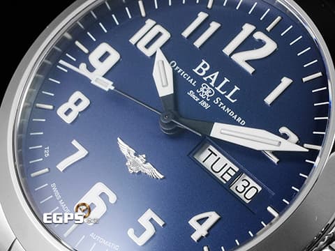 BALL WATCH 波爾錶 ENGINEER MASTER II NM2182C-S2J-BE 不鏽鋼材質 藍色面盤 自體發光氚氣燈管指針、時標 2024年保卡  自動上鍊 42mm