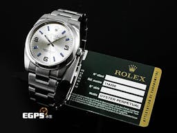 ROLEX 勞力士 Oyster Perpetual Air-King 114200 蠔式恆動 空中霸王 <font color=#49bcd7>藍色柱狀時標</font> 自動上鏈 34mm