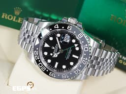 ROLEX 勞力士 GMT-Master II 格林威治型 126710GRNR <font color=#4F4F4F>黑</font><font color=#ADADAD>灰雙色陶瓷錶圈 皮蛋圈</font> 126710 GRNR 兩地時間 不鏽鋼 <font color=#FF0000>最新3285機芯 2025年保卡 紀念型（Jubilee）五銖錶帶</font> 自動上鍊 40mm