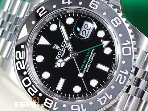 ROLEX 勞力士 GMT-Master II 格林威治型 126710GRNR 黑灰雙色陶瓷錶圈 皮蛋圈 126710 GRNR 兩地時間 不鏽鋼 最新3285機芯 2025年保卡 紀念型（Jubilee）五銖錶帶 自動上鍊 40mm