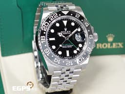 ROLEX 勞力士 GMT-Master II 格林威治型 126710GRNR <font color=#4F4F4F>黑</font><font color=#ADADAD>灰雙色陶瓷錶圈 皮蛋圈</font> 126710 GRNR 兩地時間 不鏽鋼 <font color=#FF0000>最新3285機芯 2025年保卡 紀念型（Jubilee）五銖錶帶</font> 自動上鍊 40mm