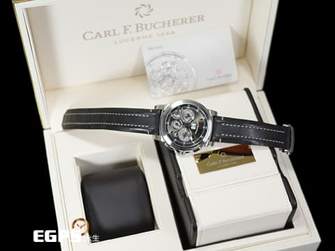 Carl F. Bucherer 寶齊萊 Patravi ChronoGrade 柏拉維 00.10623.08.33.01 年曆功能 飛返 計時碼錶 大日期窗 動能儲存 不鏽鋼 高複雜功能 年曆錶 2024年保單 自動上鍊 44.6mm