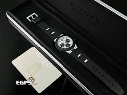 BVLGARI 寶格麗 Bulgari Aluminium系列 103383 <font color=#e2e2e2>鋁合金+鈦金屬材質</font> 熊貓面盤 BB40ATCH <font color=#4F4F4F>黑色橡膠刻度錶圈</font> 計時碼表 <font color=#FF0000>2023年台灣公司貨</font> 自動上鍊 40mm