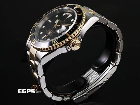 ROLEX 勞力士 SUBMARINER 16613LN 潛航者 黑水鬼 16613 黃K金半金款 潛水錶 台灣公司貨 自動上鍊 40mm