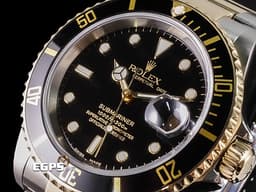 ROLEX 勞力士 SUBMARINER 16613LN 潛航者 黑水鬼 16613 黃K金半金款 潛水錶 <font color=#FF0000>台灣公司貨</font> 自動上鍊 40mm