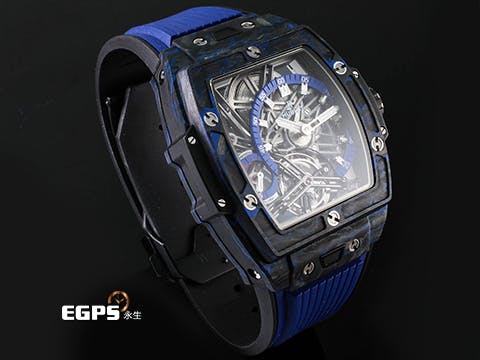 Hublot 宇舶 Spirit Of Big Bang Titanium 42 大爆炸 靈魂系列 645.QL.7117.RX 極輕 碳纖維材質 陀飛輪鏤空面盤 5日動力儲存顯示 限量100支 新錶訂價：3,107,000元 手動上鍊 42mm