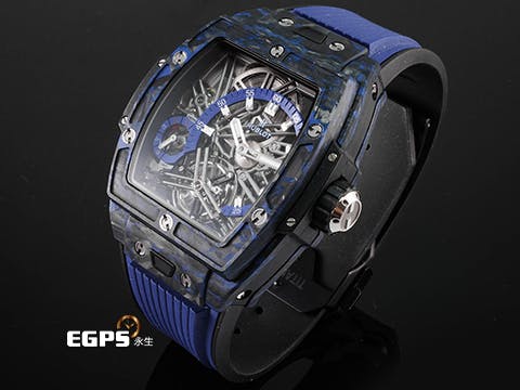 Hublot 宇舶 Spirit Of Big Bang Titanium 42 大爆炸 靈魂系列 645.QL.7117.RX 極輕 碳纖維材質 陀飛輪鏤空面盤 5日動力儲存顯示 限量100支 新錶訂價：3,107,000元 手動上鍊 42mm