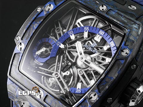 Hublot 宇舶 Spirit Of Big Bang Titanium 42 大爆炸 靈魂系列 645.QL.7117.RX 極輕 碳纖維材質 陀飛輪鏤空面盤 5日動力儲存顯示 限量100支 新錶訂價：3,107,000元 手動上鍊 42mm