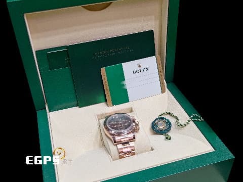 ROLEX 勞力士 Cosmograph Daytona 116505 宇宙計時型 迪通拿 計時碼表&nbsp;絕版阿拉伯數字時標巧克力色面盤 永恆玫瑰金&nbsp;2019年保單&nbsp;自動上鍊 40mm