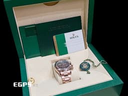 ROLEX 勞力士 Cosmograph Daytona 116505 宇宙計時型 迪通拿 計時碼表&nbsp;<font color="#cf6030">絕版阿拉伯數字時標巧克力色面盤</font><font color="#FF0000"> </font>永恆玫瑰金<font color="#FF0000">&nbsp;</font><font color="#ff0000">2019年保單</font>&nbsp;自動上鍊 40mm