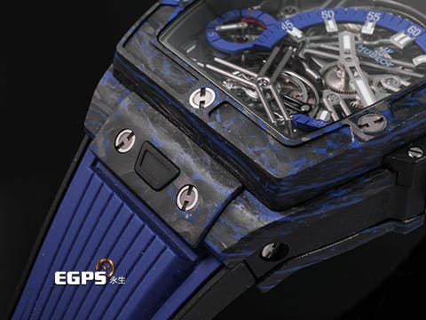 Hublot 宇舶 Spirit Of Big Bang Titanium 42 大爆炸 靈魂系列 645.QL.7117.RX 極輕 碳纖維材質 陀飛輪鏤空面盤 5日動力儲存顯示 限量100支 新錶訂價：3,107,000元 手動上鍊 42mm