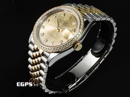 ROLEX 勞力士 DATEJUST 蠔式日誌型 126283 半金款 126283RBR <font color=#FF0000>2024年保單 紀念型 五珠鏈帶</font> <font color=#ffff00>超夯香檳色面盤 原廠鑲鑽錶圈 原廠鑲鑽時標 </font> 自動上鍊 36mm